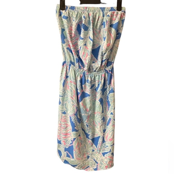 LILLY PULITZER WINDSOR DRESS BAY BLUE INTO THE DEEP - Picture 2 of 4